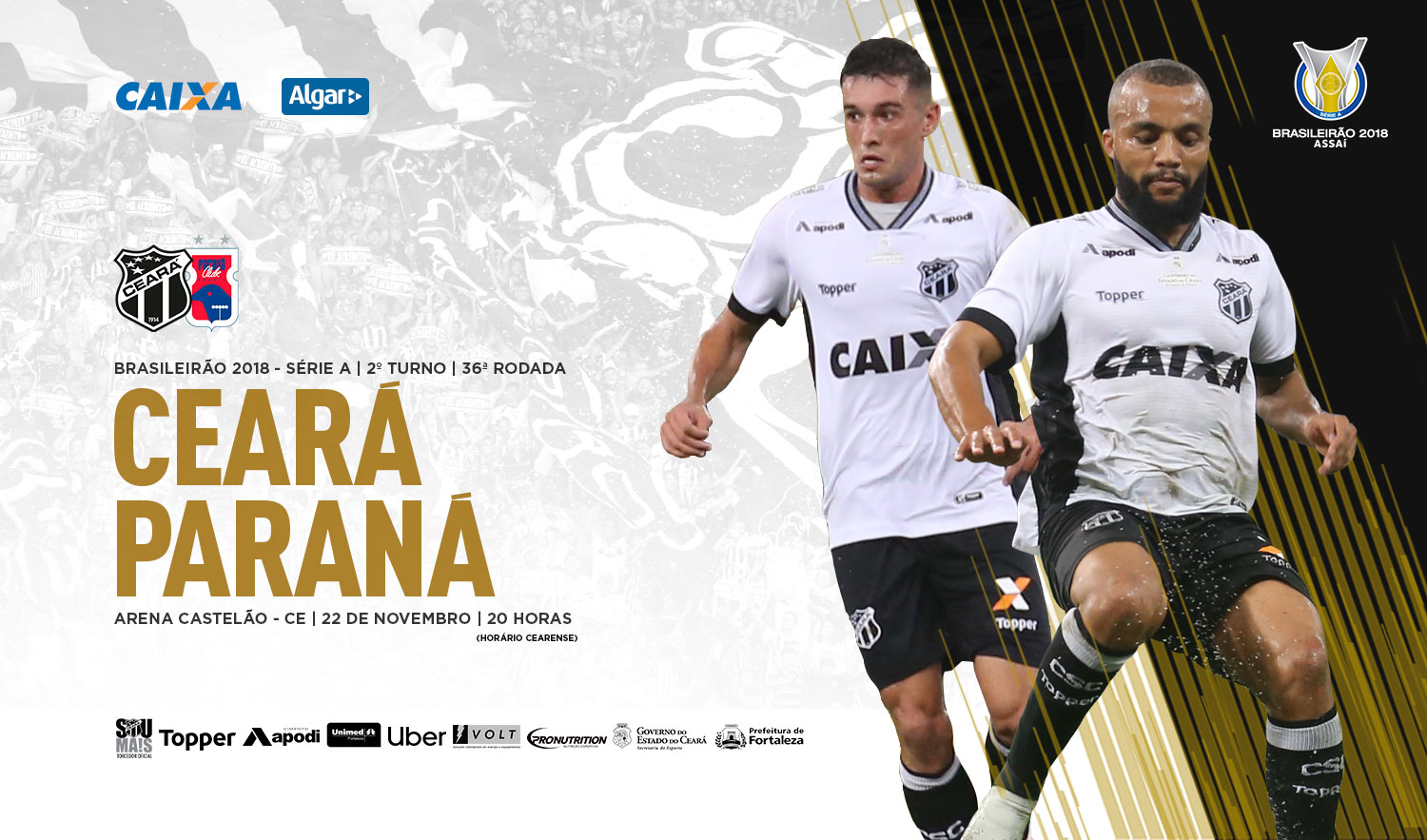 Com mais de 30 mil ingressos vendidos antecipadamente, Ceará recebe o Paraná no Castelão