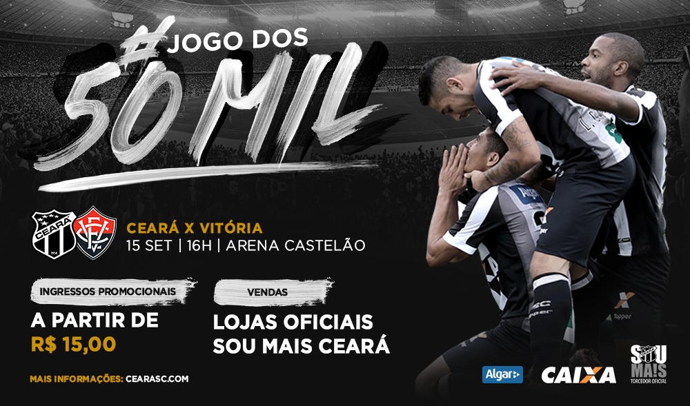 Ceará x Vitória: Venda de ingressos inicia nessa segunda-feira com preços promocionais