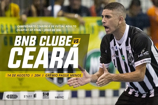 Futsal Adulto: Ceará enfrenta o BNB Clube pelo primeiro jogo das quartas-de-final do Campeonato Cearense