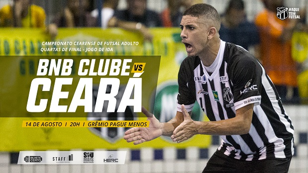 Futsal Adulto: Ceará enfrenta o BNB Clube pelo primeiro jogo das quartas-de-final do Campeonato Cearense