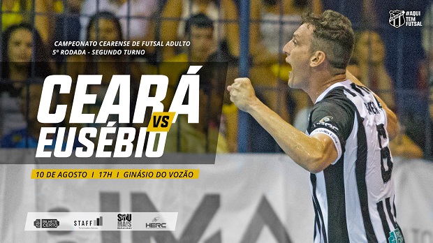 Futsal Adulto: Em busca do 1º lugar, Ceará recebe Eusébio, no último jogo da primeira fase do estadual