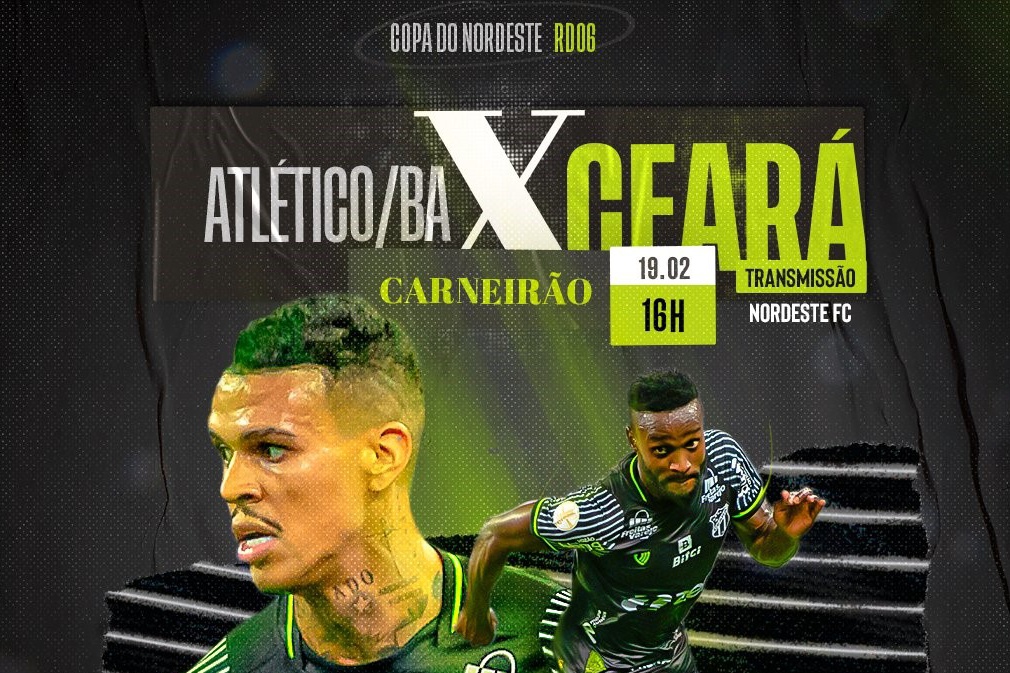 Copa do Nordeste: Ceará vai até Alagoinhas para enfrentar o Atlético/BA