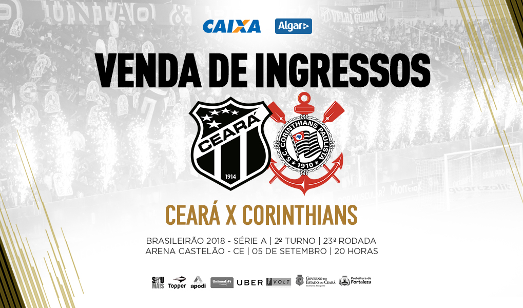 Ceará x Corinthians: Confira informações sobre a venda de ingressos