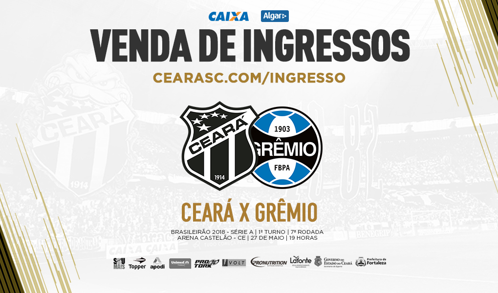 Ceará x Grêmio: Confira informações sobre a venda de ingressos