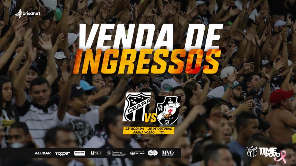 Para lotar a Arena Vozão: Confira informações sobre os ingressos para Ceará x Vasco 