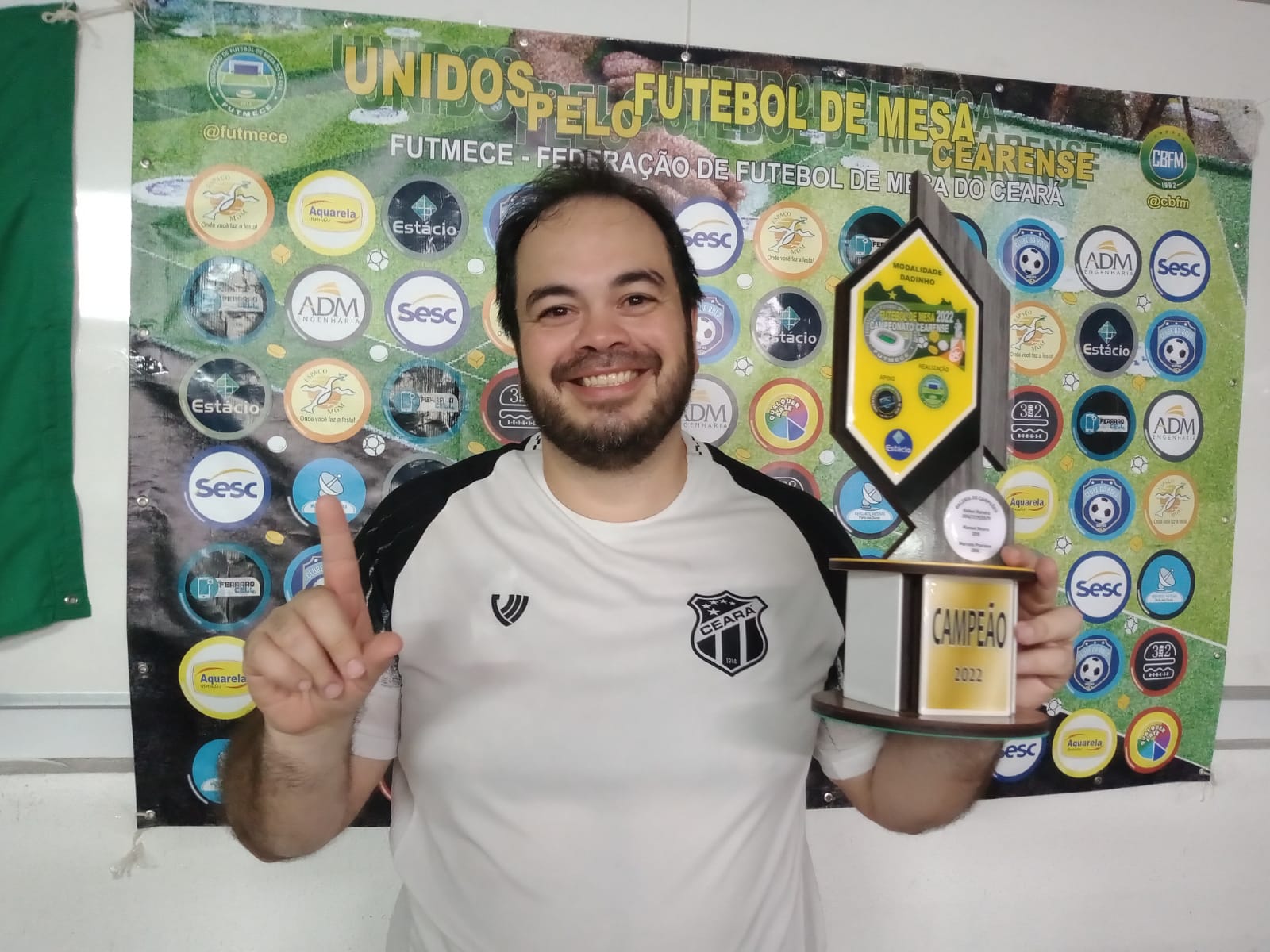 Rafael Moreira, atleta alvinegro, sagra-se hexacampeão no Campeonato Cearense de Futebol de Mesa