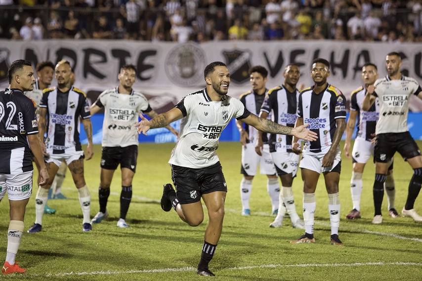 Com dois gols de Vitor Gabriel, Ceará vence o ABC por 2 a 1 e marca os primeiros pontos na Série B