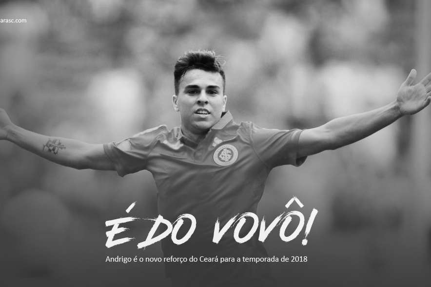 Revelado pelo Inter, meio-campista Andrigo acerta com o Ceará para 2018