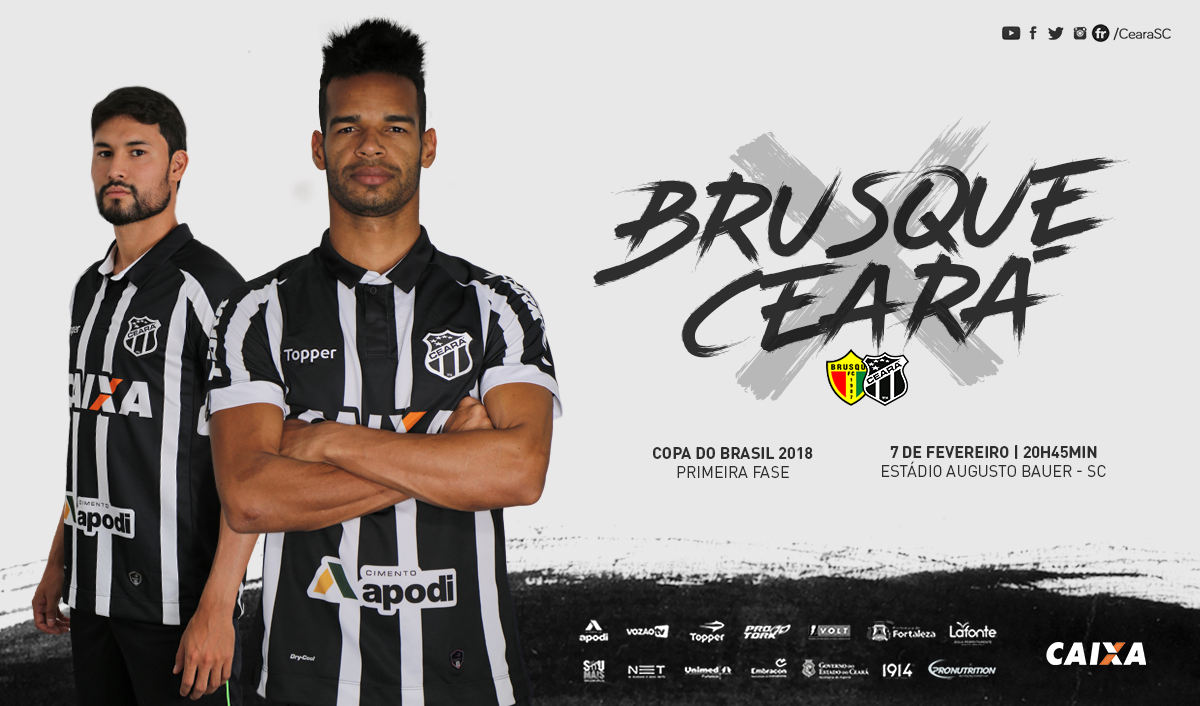 Fora de casa, Ceará estreia hoje na Copa do Brasil diante do Brusque