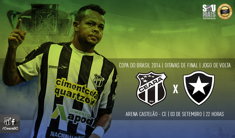 Começou a venda de ingressos para Ceará x Botafogo, pela Copa do BR