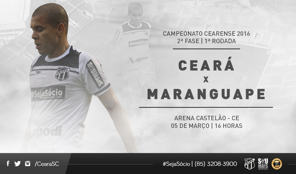 Pela 2ª fase do Estadual, Ceará encara o Maranguape hoje