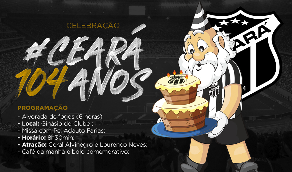 Ceará realizará missa em homenagem aos 104 anos de fundação do Clube
