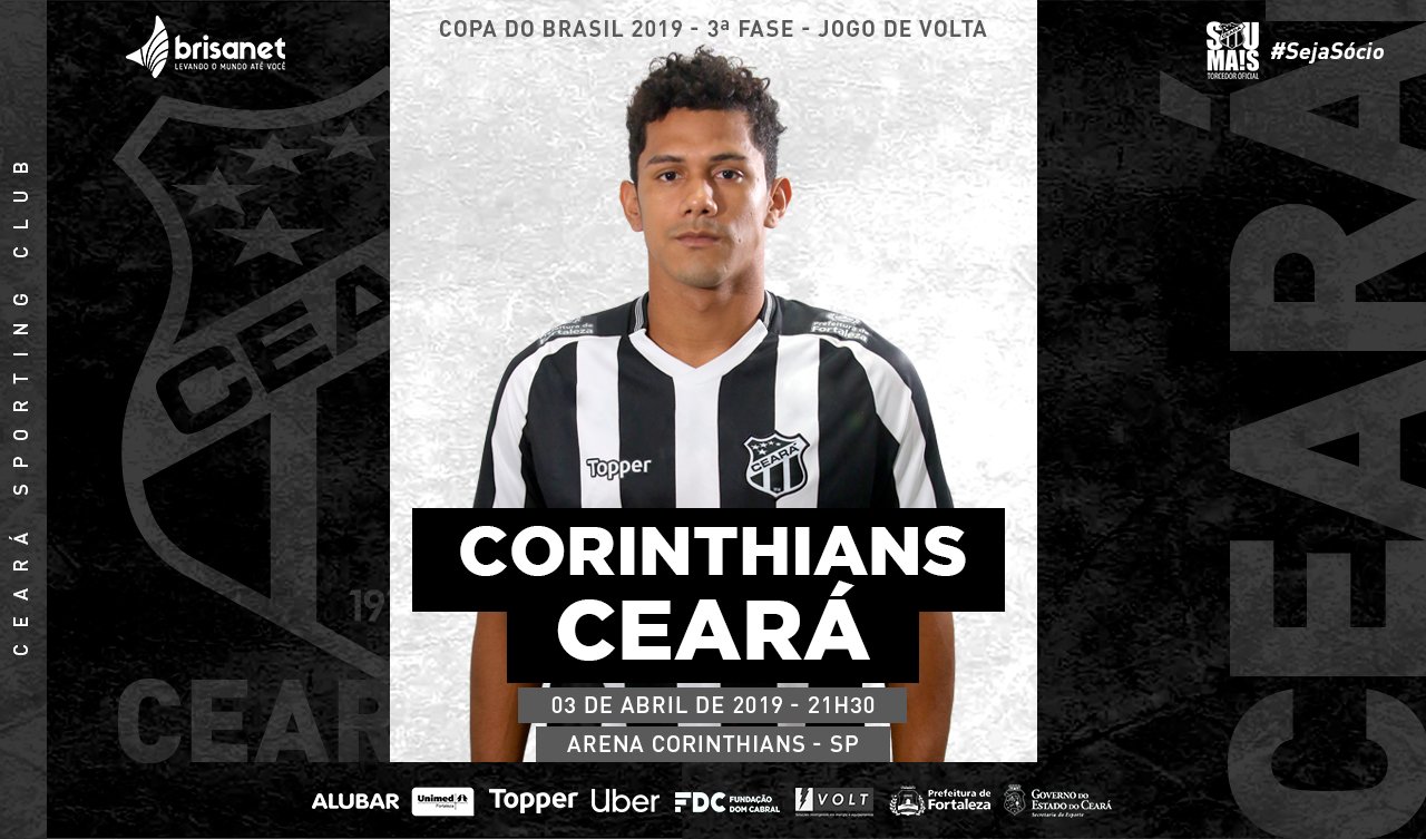 Fora de casa, Ceará enfrenta o Corinthians por classificação na Copa do Brasil