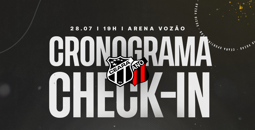 Check-ins abertos para a partida entre Ceará x Ituano/SP a partir desta segunda-feira