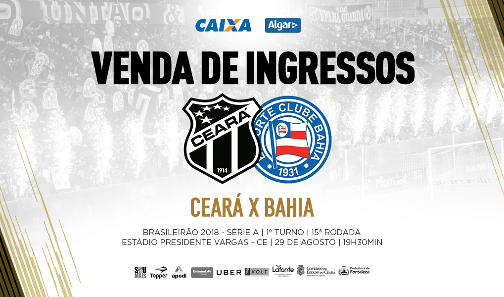 Ceará x Bahia: Confira informações sobre venda de ingressos