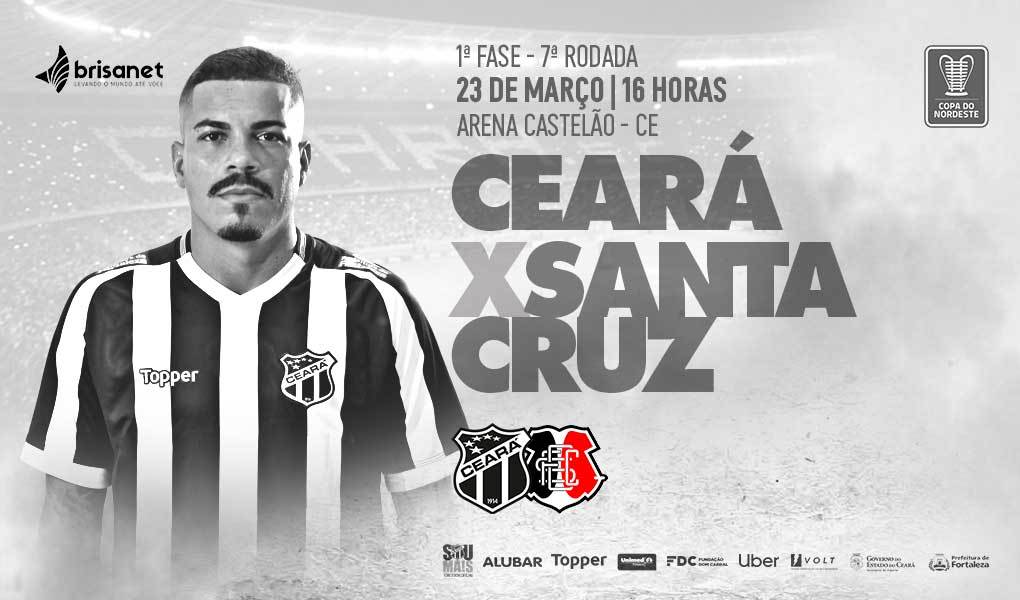 Invicto no Nordestão, Ceará recebe o Santa Cruz na Arena Castelão
