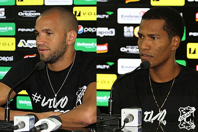 Em Porangabuçu, Éverson e João Marcos participaram da coletiva de imprensa