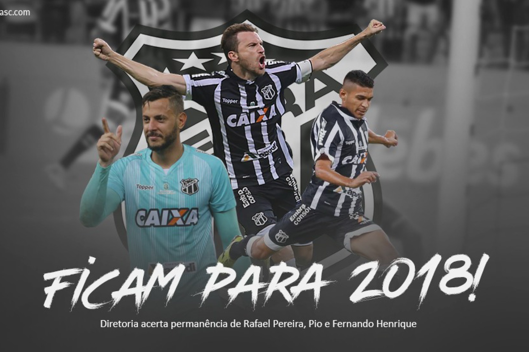 Ficam para 2018! Diretoria acerta permanência de Rafael Pereira, Pio e Fernando Henrique