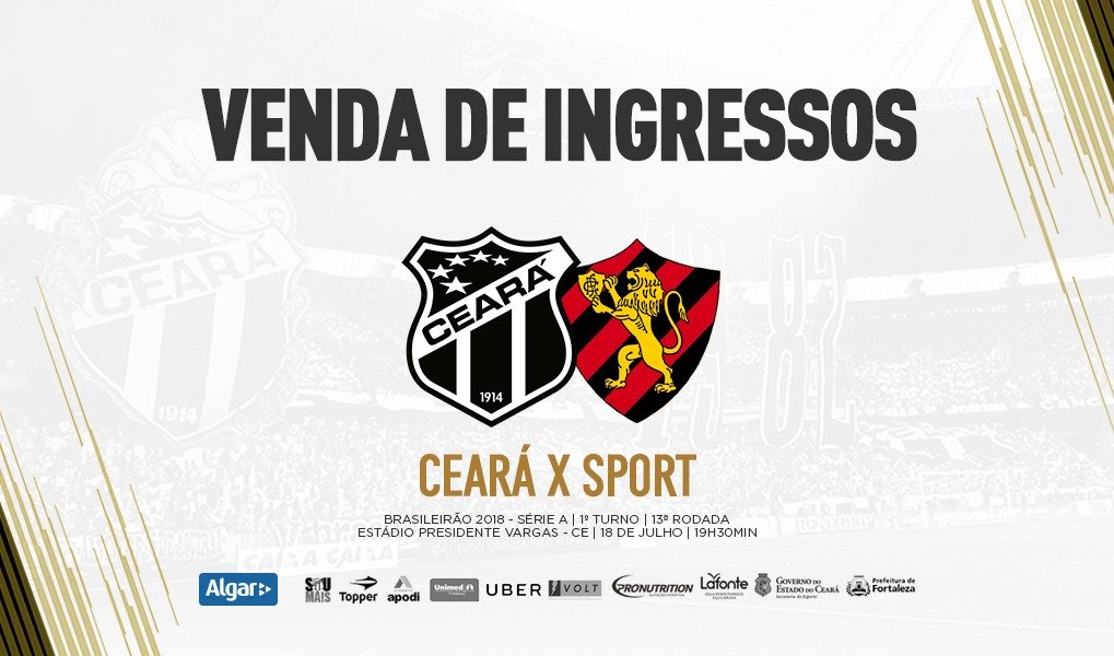 Ceará x Sport: Confira informações de venda de ingressos nessa quarta-feira