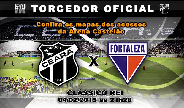 Confira os mapas de acessos para o jogo entre Ceará x Fortaleza