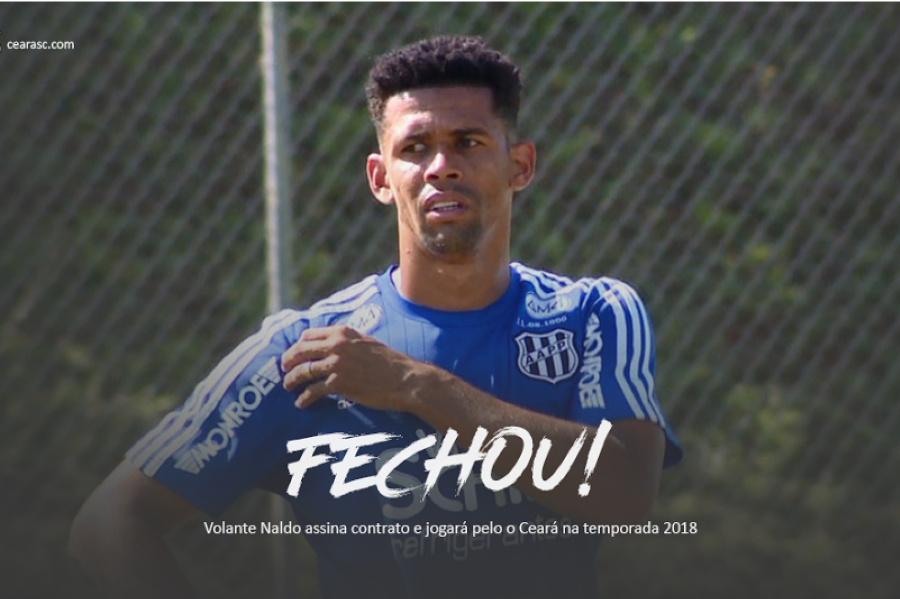 Volante Naldo assina contrato e jogará pelo Ceará na temporada 2018