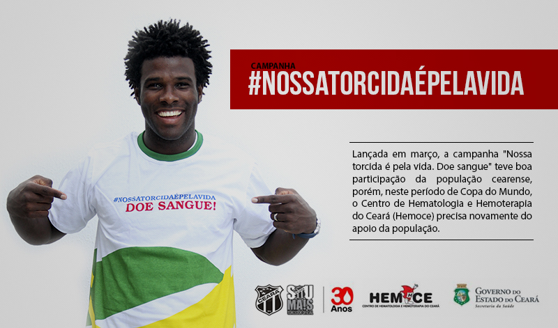 Ceará e Hemoce agendam ação da Campanha "Nossa torcida é pela vida. Doe sangue"