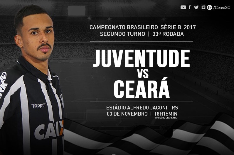 Contra o Juventude, Ceará quer manter sequência invicta na Série B