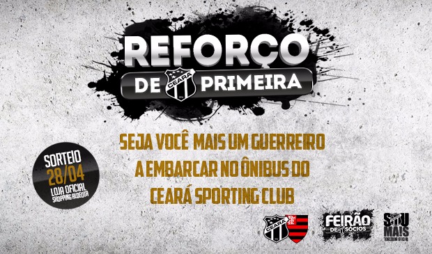 Promoção levará torcedor no ônibus do Ceará para jogo contra o Flamengo