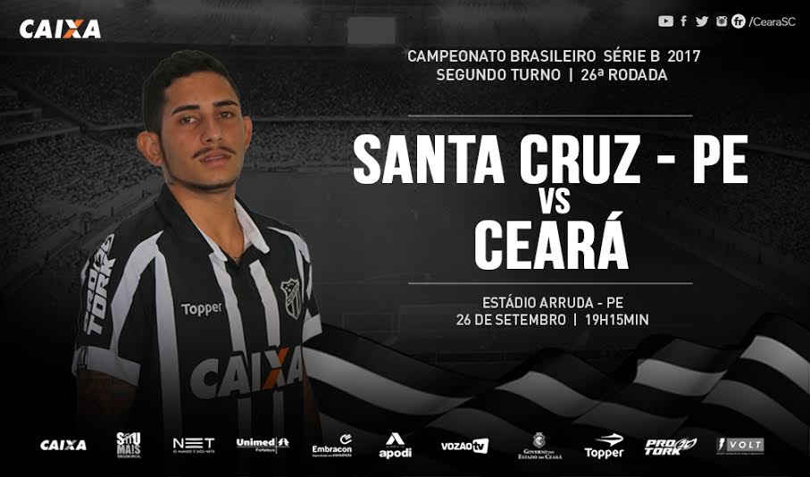 Fora de casa, Ceará enfrenta o Santa Cruz nessa terça-feira 