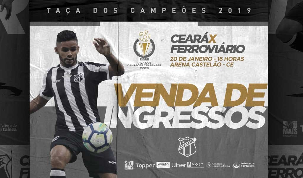 Taça dos Campeões: Venda de ingressos iniciadas para o jogo entre Ferroviário e Ceará 