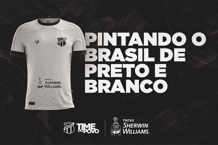 Ceará terá patrocínio pontual da Sherwin-Williams para o confronto contra o Palmeiras