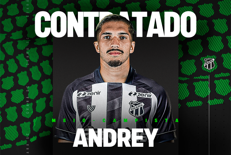 Contratação: Meio-campista Andrey é o novo reforço do Ceará para a continuidade do Campeonato Brasileiro