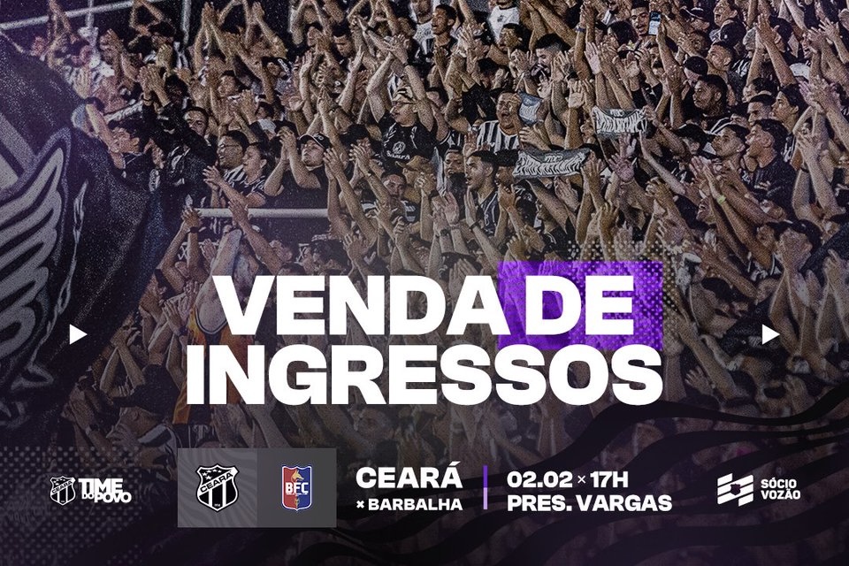 Ceará inicia oficialmente a venda de ingressos para confronto contra o Barbalha