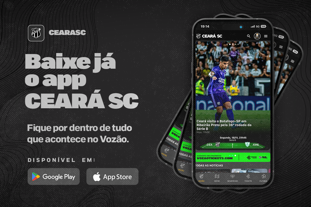 Super App Ceará SC: Vozão lança plataforma que reúne notícias, e-commerce oficial e história do clube