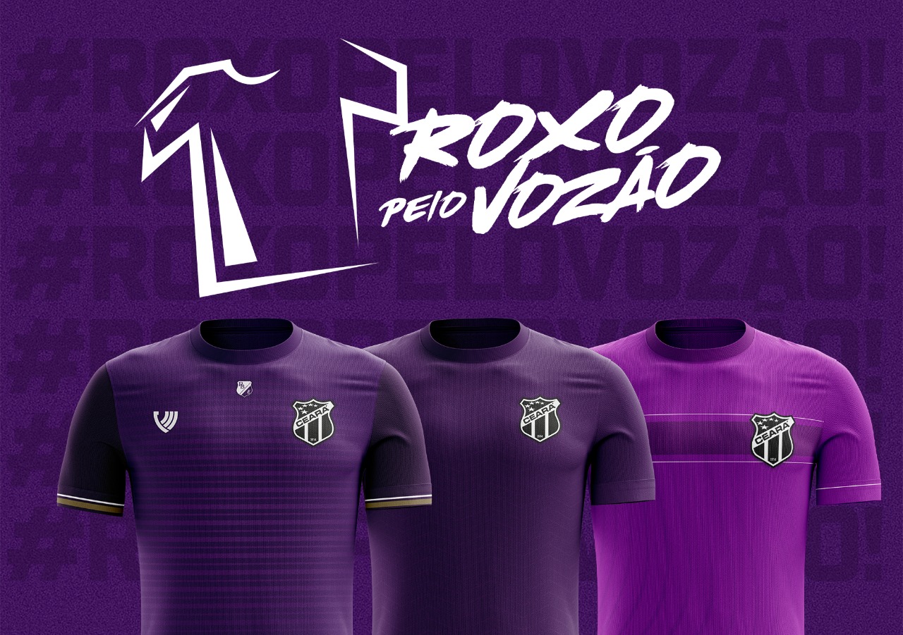 Ceará lança a campanha Roxo pelo Vozão e Nação Alvinegra poderá escolher nova camisa do Time do Povo