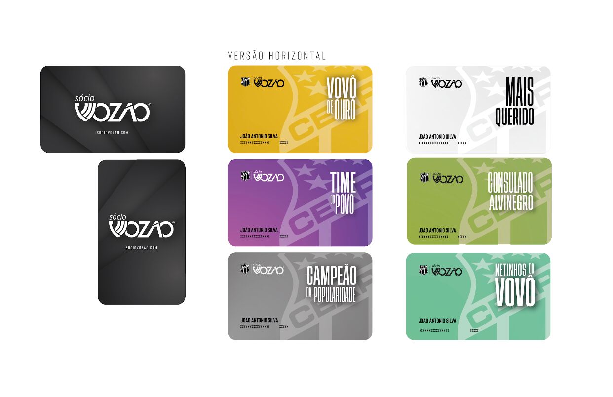 Sócio Vozão: Programa de relacionamento oficial do Mais Querido tem nova identidade visual em suas carteirinhas