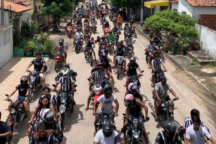 Em comemoração ao 46º título estadual, sete municípios cearenses contaram com a moto-carreata alvinegra