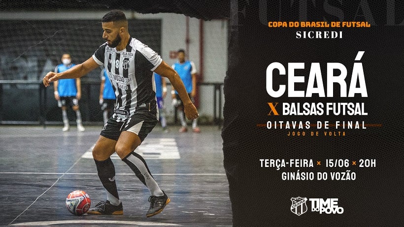 Futsal: Pelo jogo de volta das oitavas da Copa do Brasil, Ceará recebe o Balsas/MA