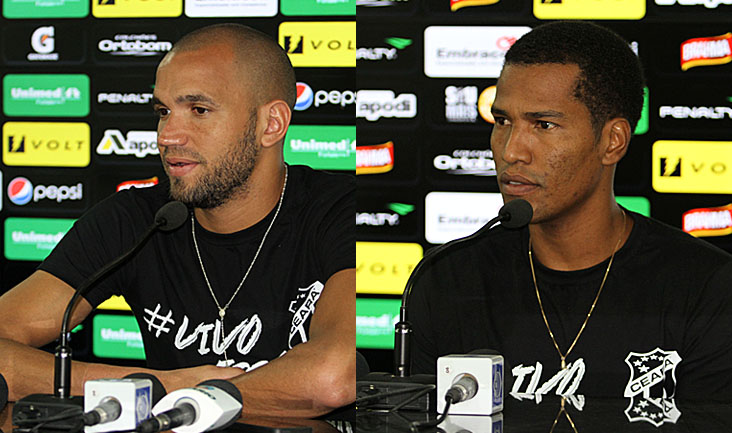 Em Porangabuçu, Éverson e João Marcos participaram da coletiva de imprensa