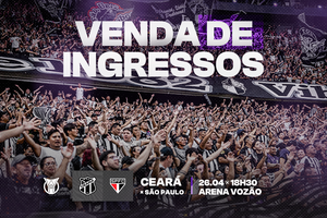 Camp. Brasileiro: Com promoção, Ceará inicia venda de ingressos para duelo contra São Paulo